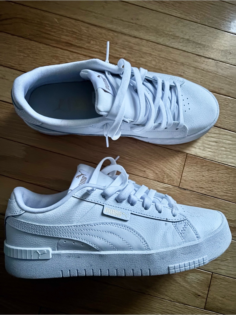 Puma White Low-Top Leather Sneakers